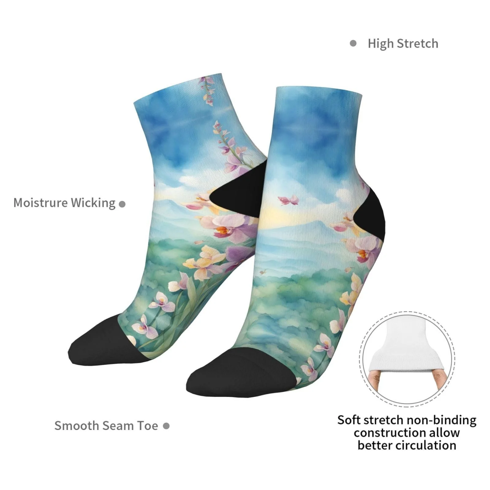 Шкарпетки Квітка Орхідея На всі сезони One Size, фото №7 Шкарпетки Квітка Орхідея На всі сезони One Size, фото №7