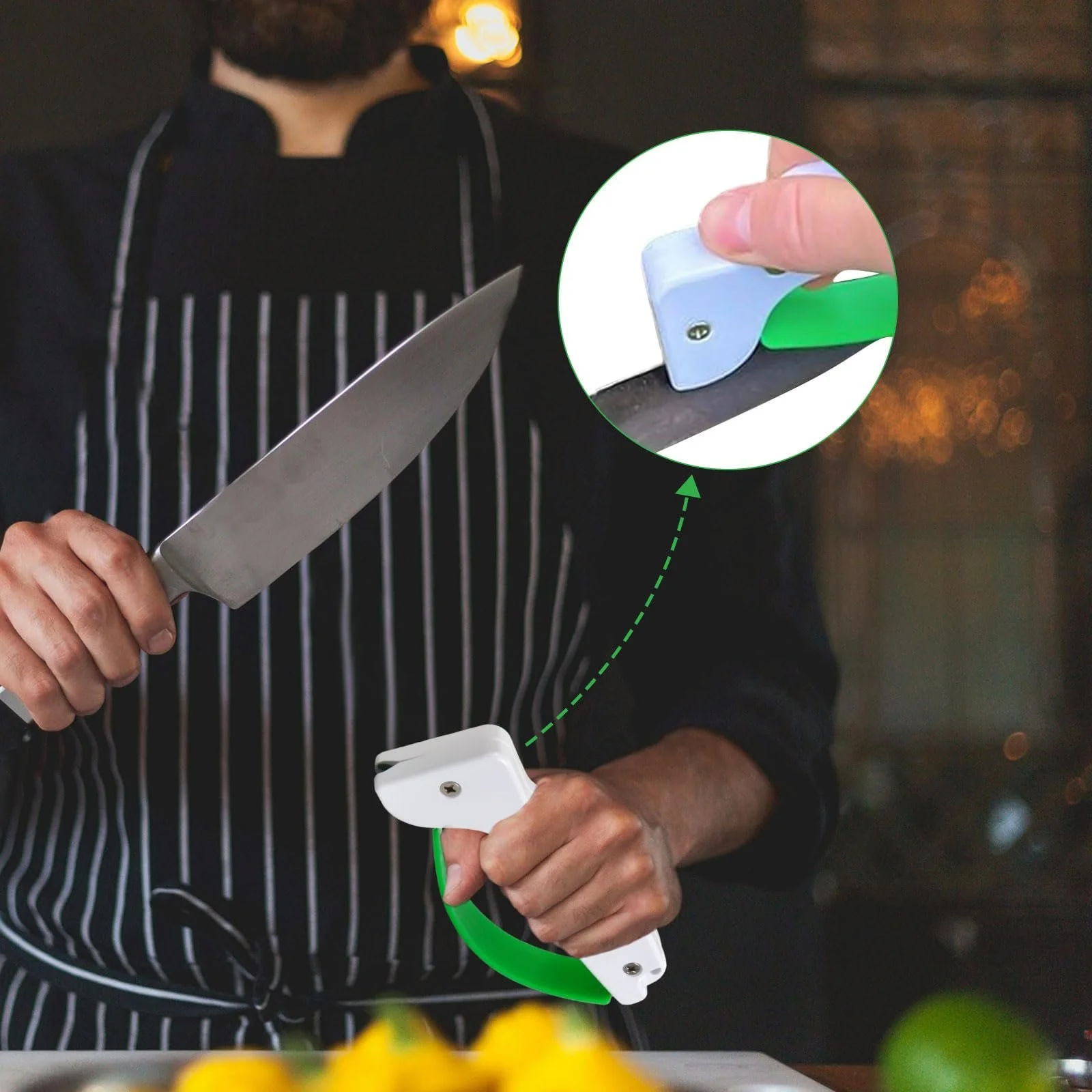 Набір точилок для ножів 2 шт. ручні з захистом пальців, фото №4