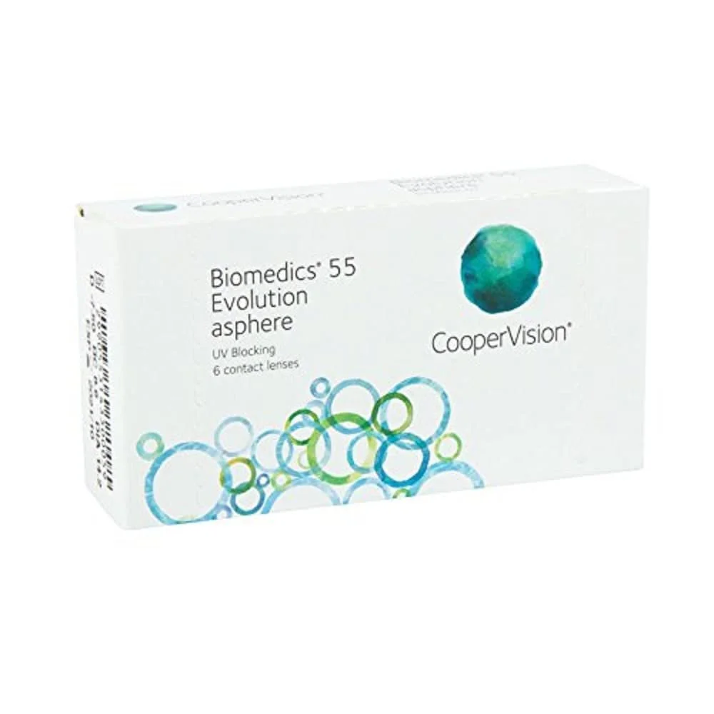 Місячні контактні лінзи Biomedics 55 Evolution 6 шт BC 8.6 мм DIA 14.2 0.25 діоптрій прозорі, фото №1 Місячні контактні лінзи Biomedics 55 Evolution 6 шт BC 8.6 мм DIA 14.2 0.25 діоптрій прозорі, фото №1