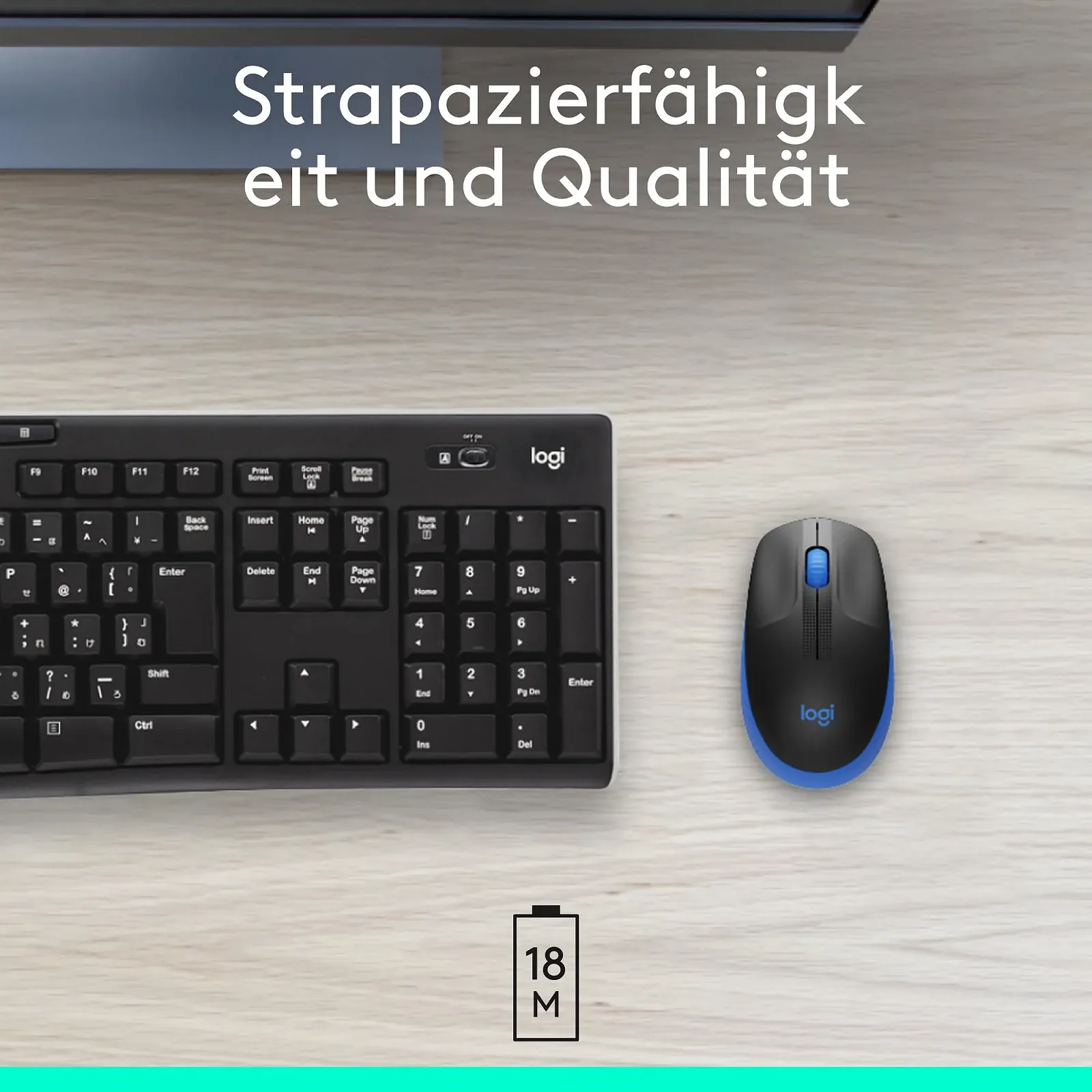 Мышь беспроводная Logitech M190 Синяя, фото №5 Мышь беспроводная Logitech M190 Синяя, фото №5