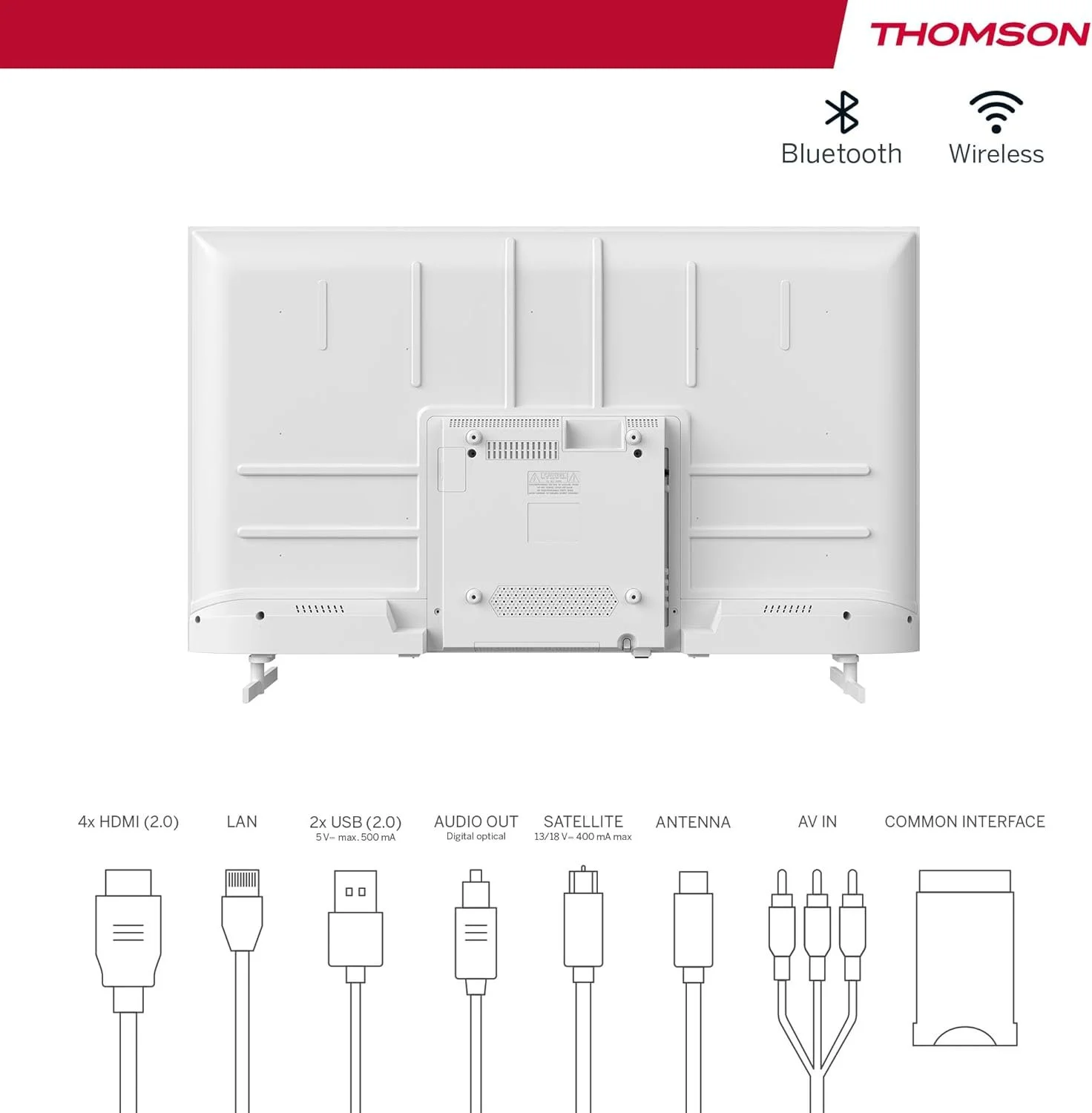 Телевізор 43" Thomson 43UA5S13W / 4K / 60 Гц / LCD / Android TV / Wi-Fi / Bluetooth / T2, фото №7