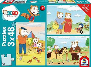 Детский пазл Schmidt Spiele 56415 Bobo Dormouse, On Adventure 3 x 48 элементов - Фото 1