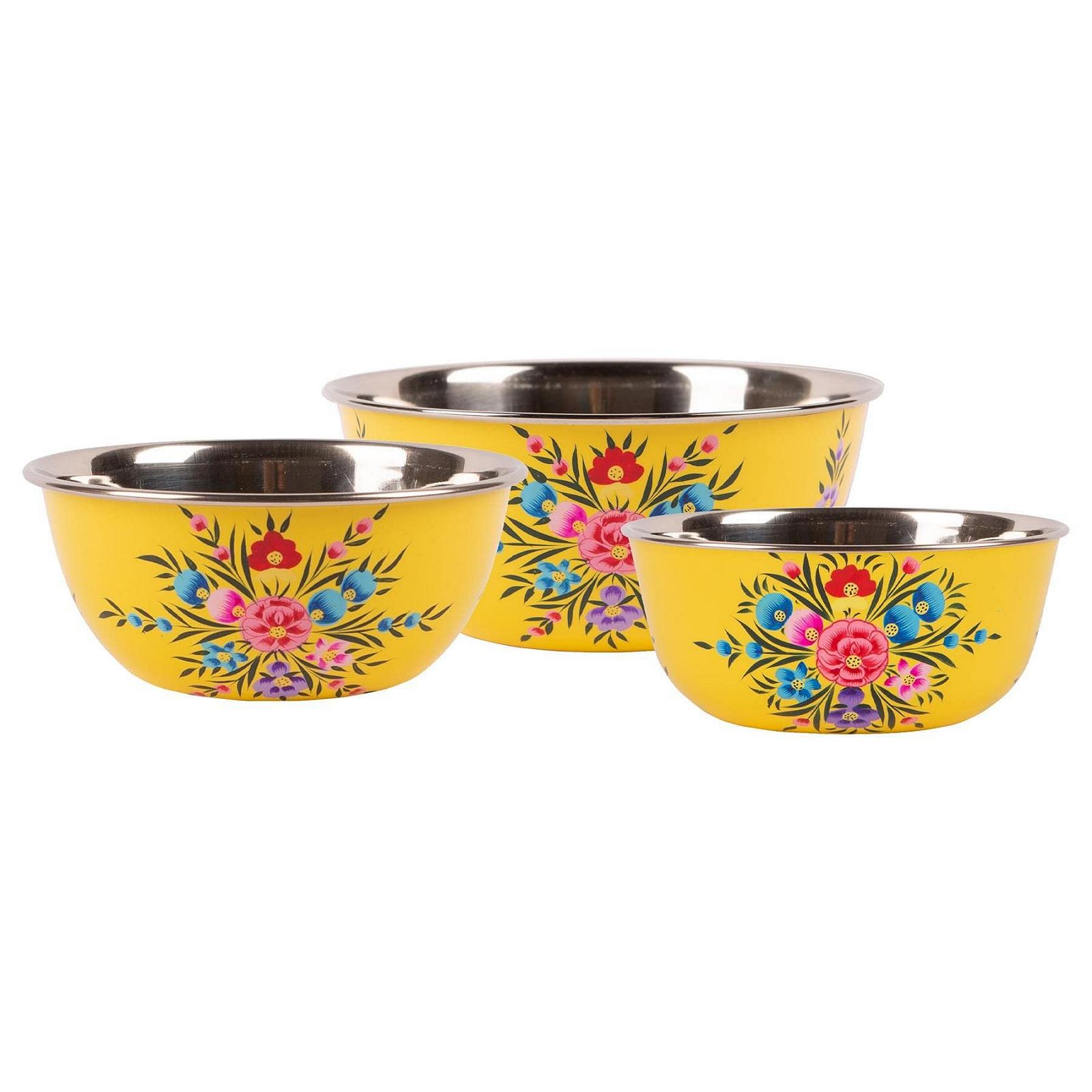 Миска для кемпінгу BillyCan Buttercup Pansy, 3 шт, з нержавіючої сталі, фото №1