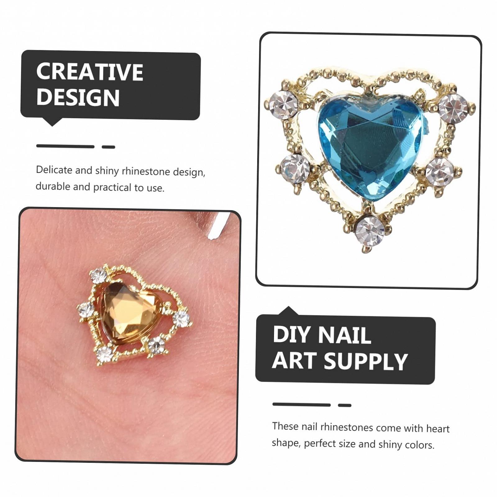 Прикраса для нігтів Серце FRCOLOR Різнокольорові, фото №2