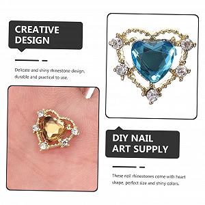 Украшения для ногтей Сердце FRCOLOR 40 шт. Разноцветные synthetic.ua - Фото 1