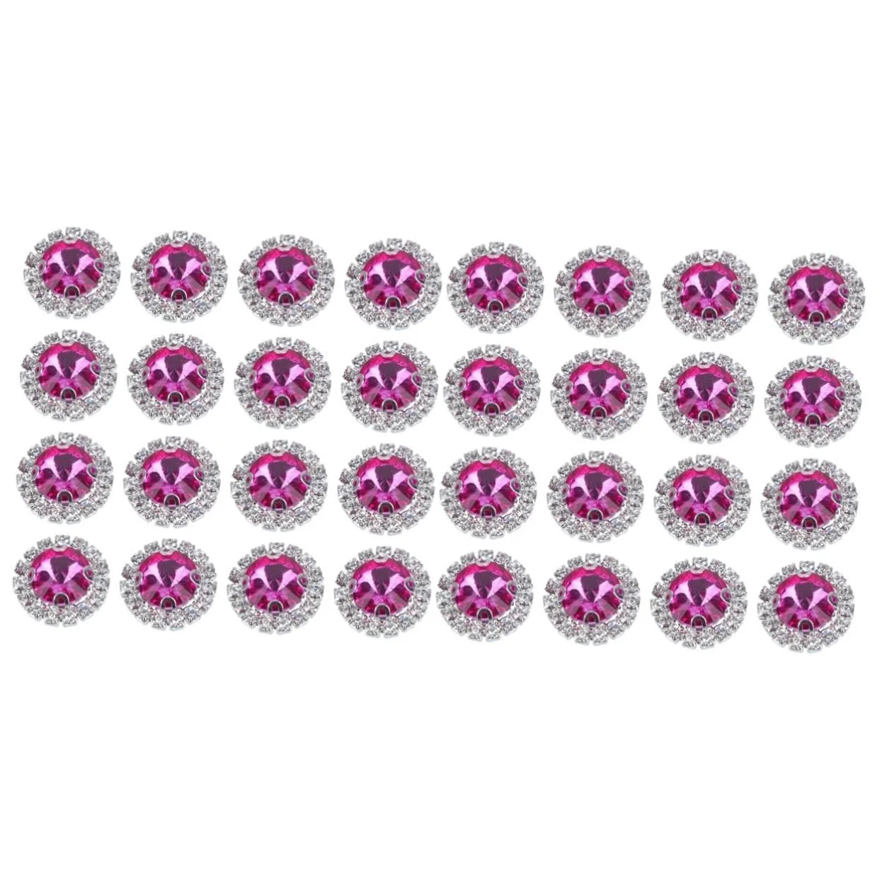 Стрази Круглі STOBOK 40шт Рожевий, фото №1