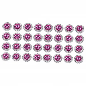 Стрази Круглі STOBOK 40шт Рожевий - Фото 1