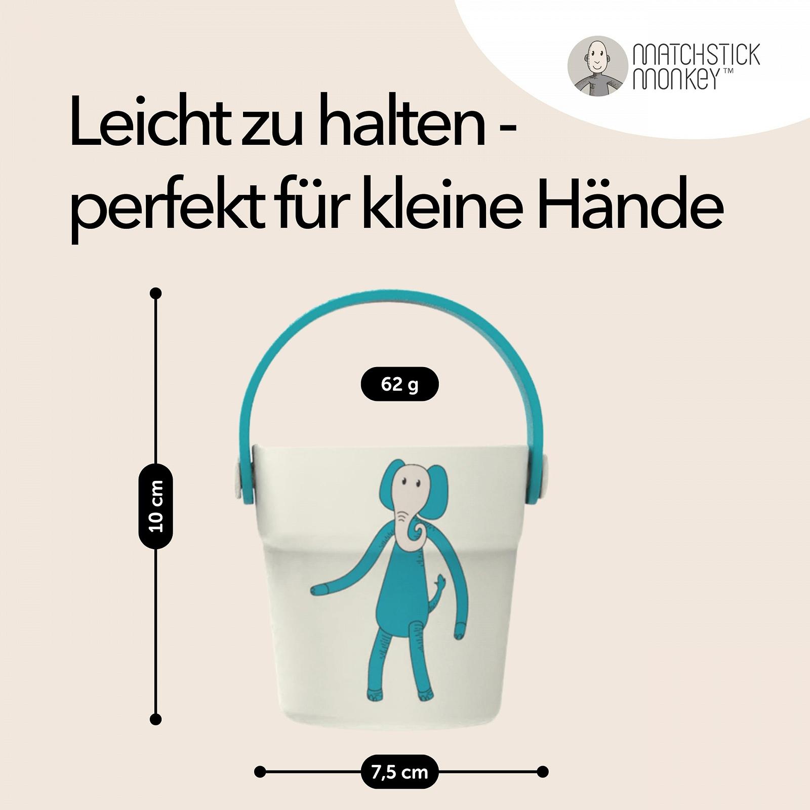 Відерця для ванної Matchstick Monkey Badezeit іграшка для ванної 4 ігрових відерця з мотивами тварин і цифрами, фото №4