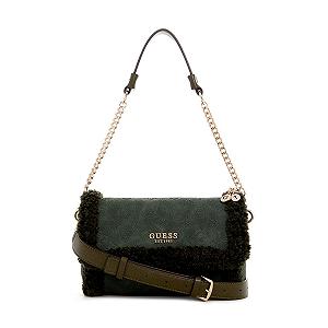 Жіноча сумка через плече GUESS Davika Flap Зелена - Фото 1