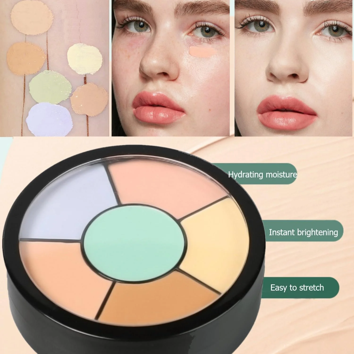 Палетка консилерів KARLOR 6-в-1 Кремовий консилер Коректор кольору, фото №4