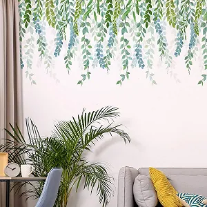 Наклейка для стін Hanging Vine Green Plants Vine Leaves ПВХ - Фото 1