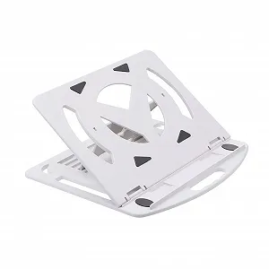 Подставка для ноутбука SEWACC Вращающаяся Эргономичная Регулируемая по высоте С вентиляцией для охлаждения и стабильной поддержкой для ноутбуков и нетбуков для улучшения осанки за столом Белая - Фото 1