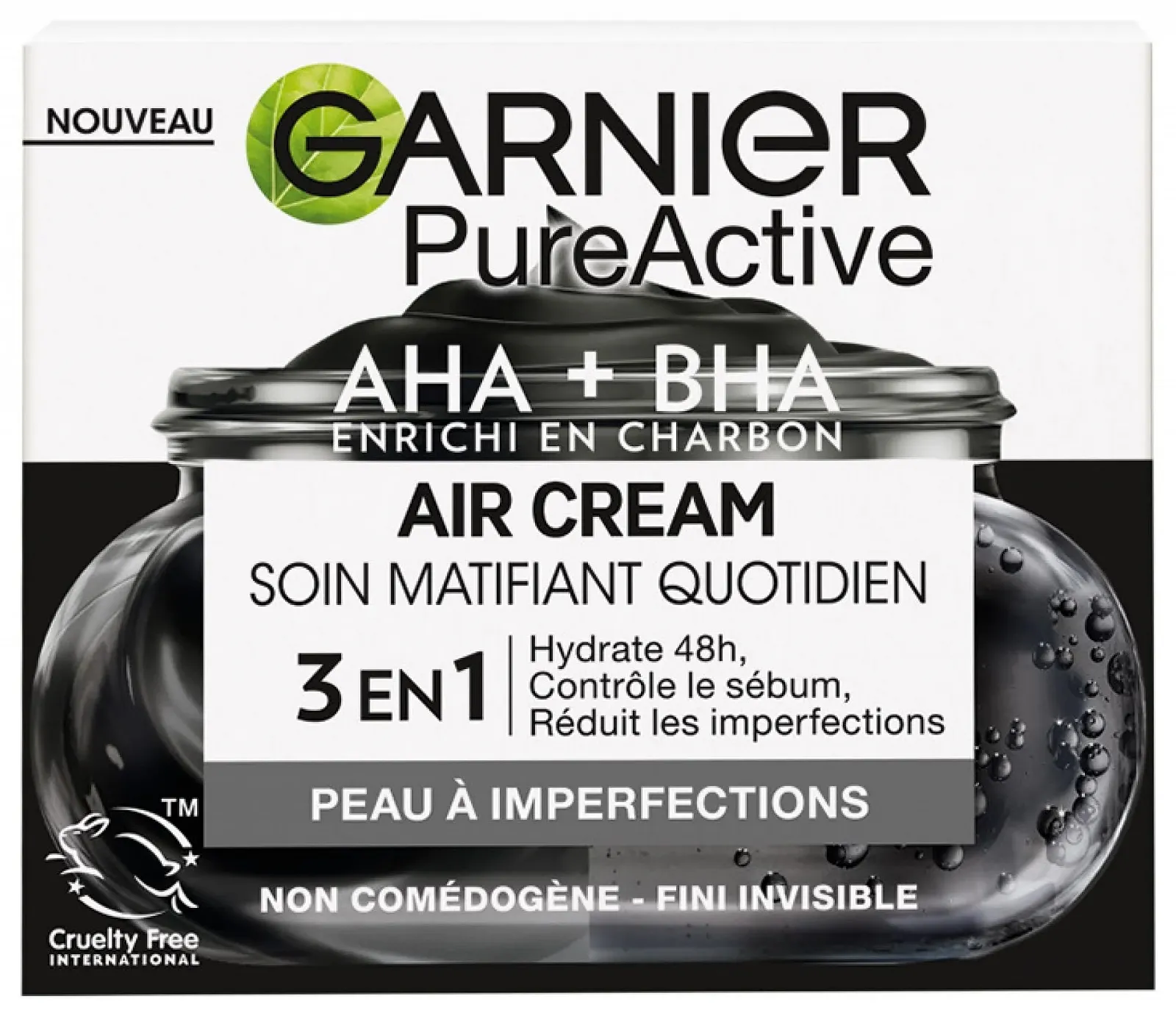 Матуючий денний крем Garnier Pure Active Air Cream AHA + BHA та вугілля 50 мл, фото №1 Матуючий денний крем Garnier Pure Active Air Cream AHA + BHA та вугілля 50 мл, фото №1