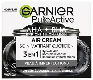 Купити Матуючий денний крем Garnier Pure Active Air Cream AHA + BHA та вугілля 50 мл - Фото 1 Матуючий денний крем Garnier Pure Active Air Cream AHA + BHA та вугілля 50 мл - Фото 1