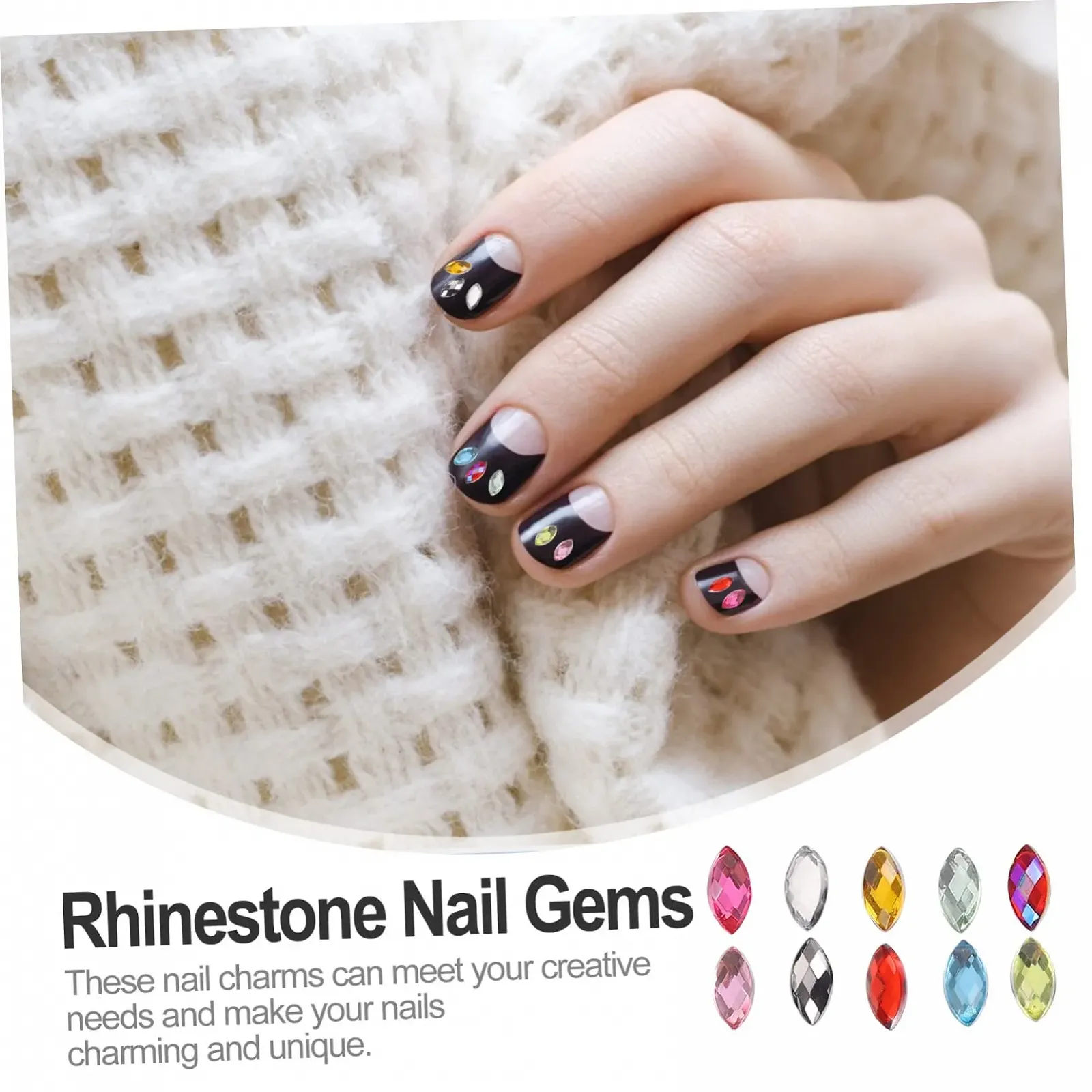 Кришталеві стрази для нігтів 3D, 1200 шт., фото №7 Кришталеві стрази для нігтів 3D, 1200 шт., фото №7