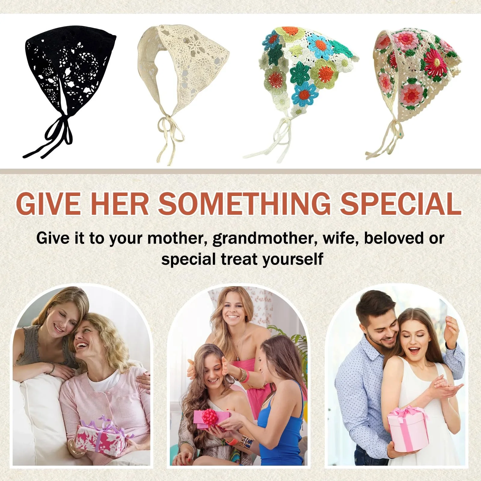 Набір богемних пов'язок на голову для жінок, 4 шт., фото №7 Набір богемних пов'язок на голову для жінок, 4 шт., фото №7