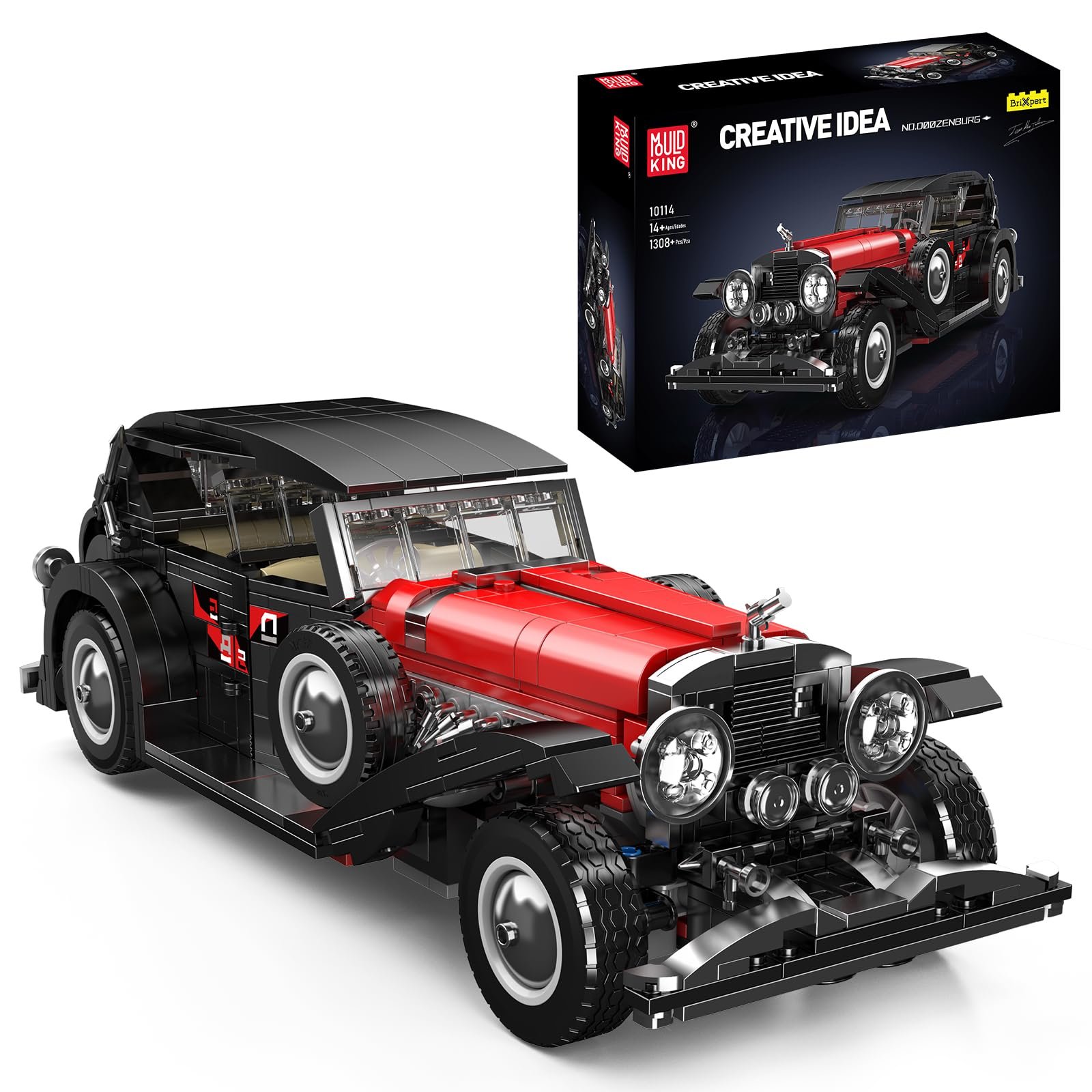 Набор для сборки Technic Mould King T50 Retro Vintage Car 1308 деталей, фото №1