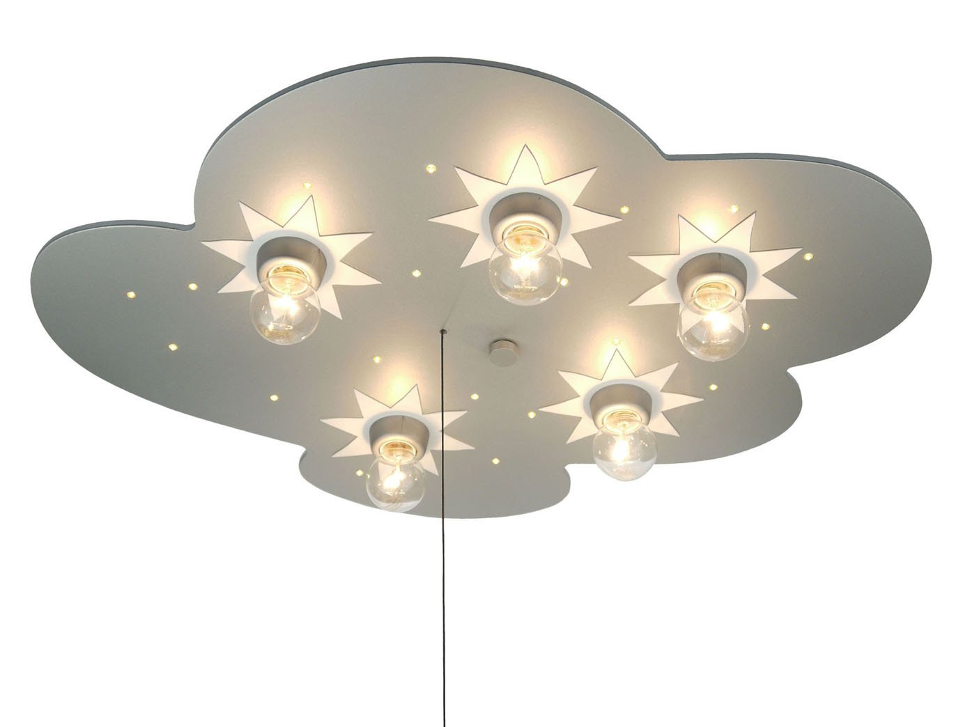 Світильник стельовий дитячий LED Cloud зірки, вимикач, функція світла для сну, фото №2