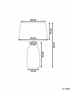 Настільна лампа Beliani Thaya Ceramic Polyester E27 Blue - Фото 1
