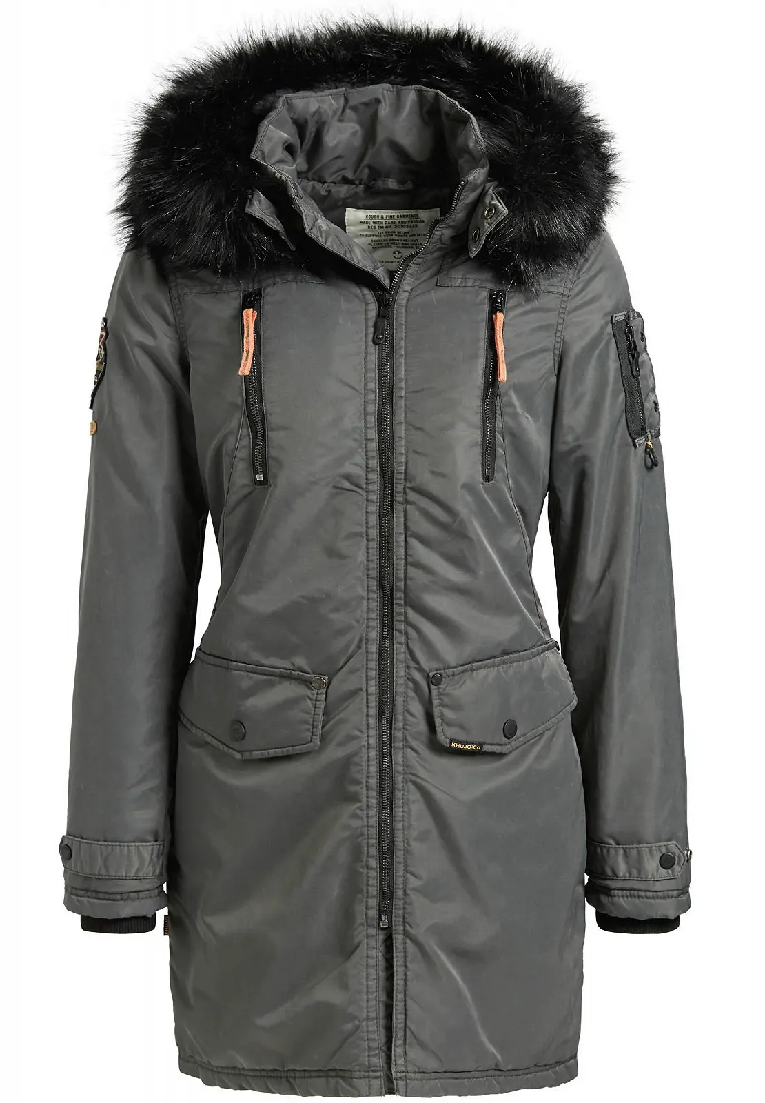 Жіноча зимова куртка Парка Khujo Zafira Lorene Vicenza Сірий, фото №9 Жіноча зимова куртка Парка Khujo Zafira Lorene Vicenza Сірий, фото №9