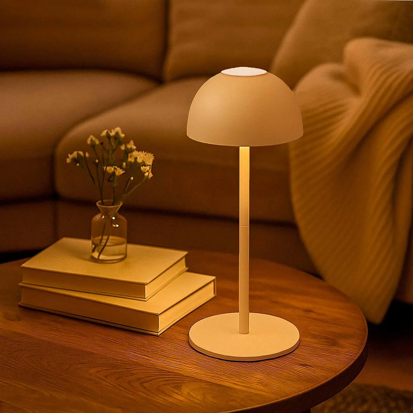 Настільна лампа Ledvion Vita світлодіодна акумуляторна 110 лм IP54 бежева, фото №4