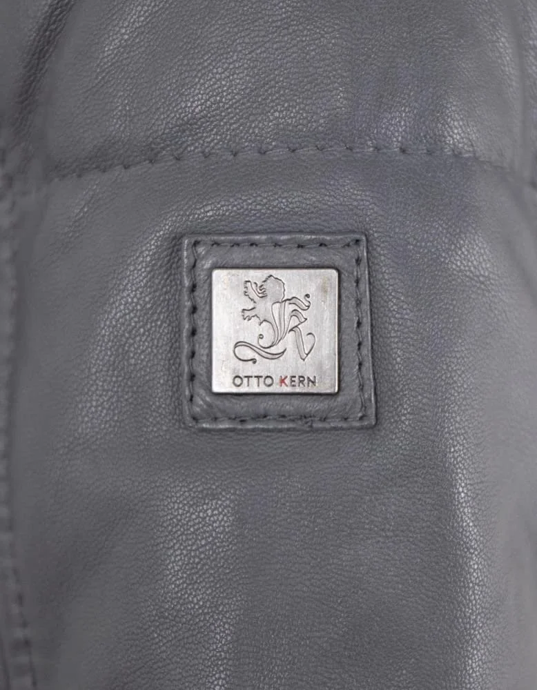 Шкіряне пальто OTTO KERN з натуральної шкіри, стьобане, з овечої шкіри наппа, сіре, фото №6 Шкіряне пальто OTTO KERN з натуральної шкіри, стьобане, з овечої шкіри наппа, сіре, фото №6