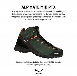 Мужские Трекинговые Ботинки Salewa Alp Mate Mid PTX synthetic.ua - Фото 1