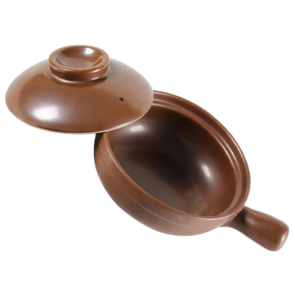 Кастрюля для тушения литиевая керамическая жаропрочная с боковой ручкой для плиты, фото №1