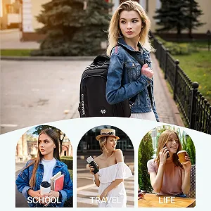 Рюкзак для ноутбука 17 Inches Waterproof Padded Shoulder Straps Чорний synthetic.ua - Фото 1