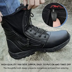 Чоботи IODSON легкі, чорні, з бічними блискавками synthetic.ua - Фото 1