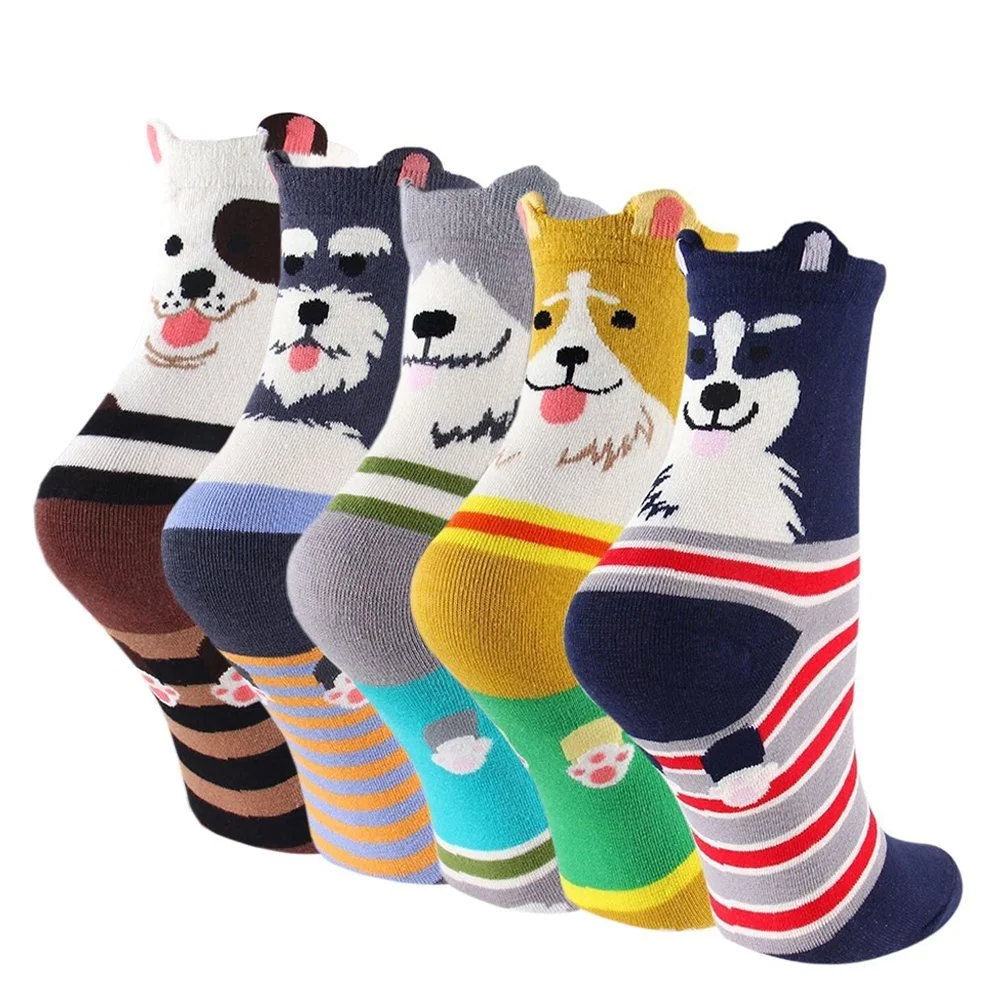 Жіночі шкарпетки з бавовни з мультяшним малюнком, One Size, фото №1