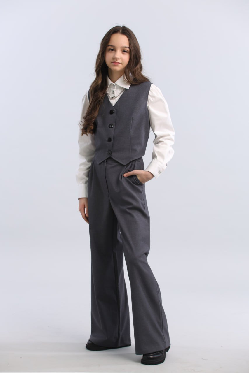 Стильные брюки "2 складки" для девочек от 128 до 164 см в 3 цветах, фото №5