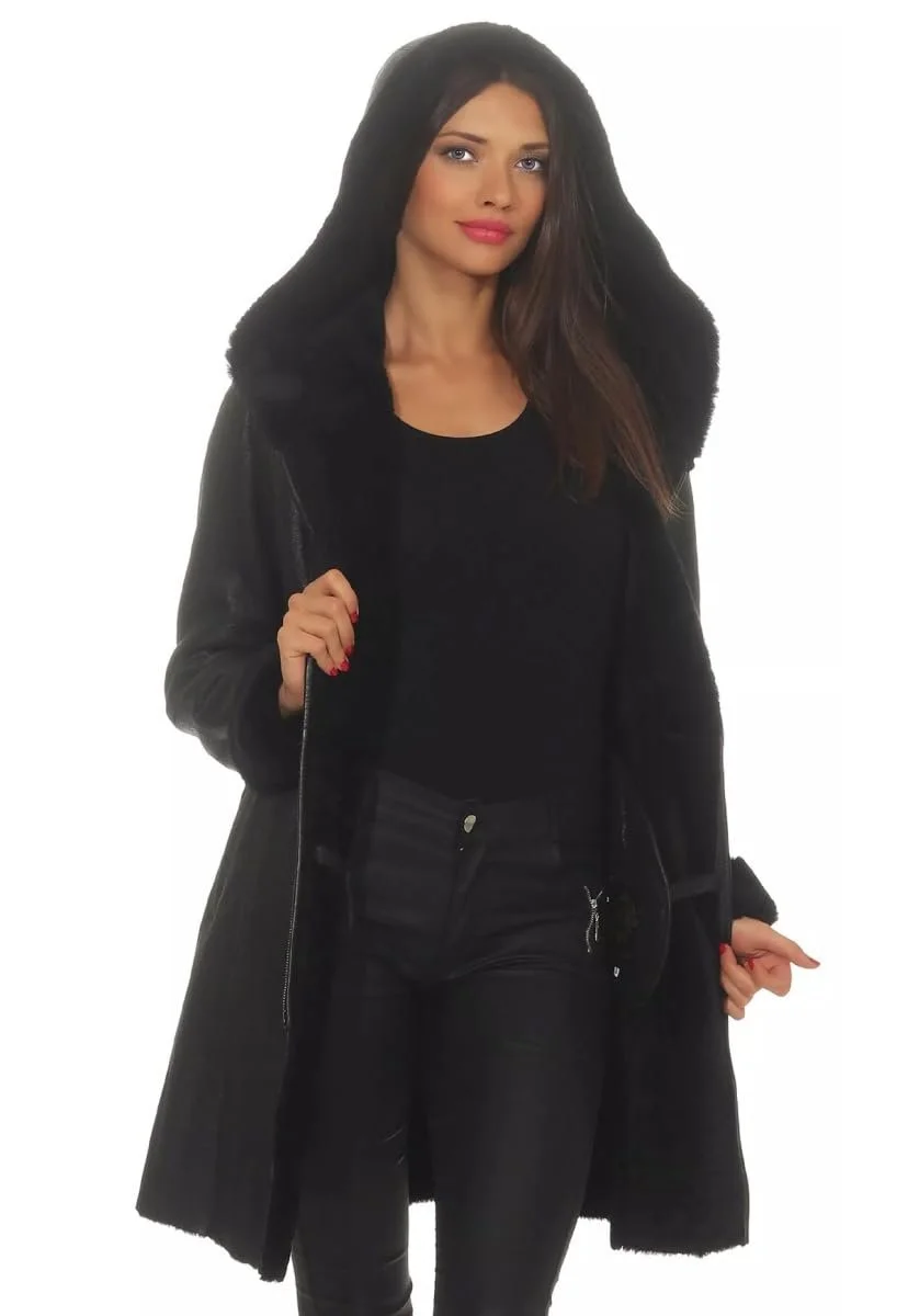 Пальто из овчины Hollert Kate Женское зимнее кожаное пальто, фото №4 Пальто из овчины Hollert Kate Женское зимнее кожаное пальто, фото №4