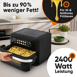 Мультипечь ProfiCook PC FR 1313 H XXL 10 л 2400 Вт 2 камеры 10 программ 80-200 °C synthetic.ua - Фото 1