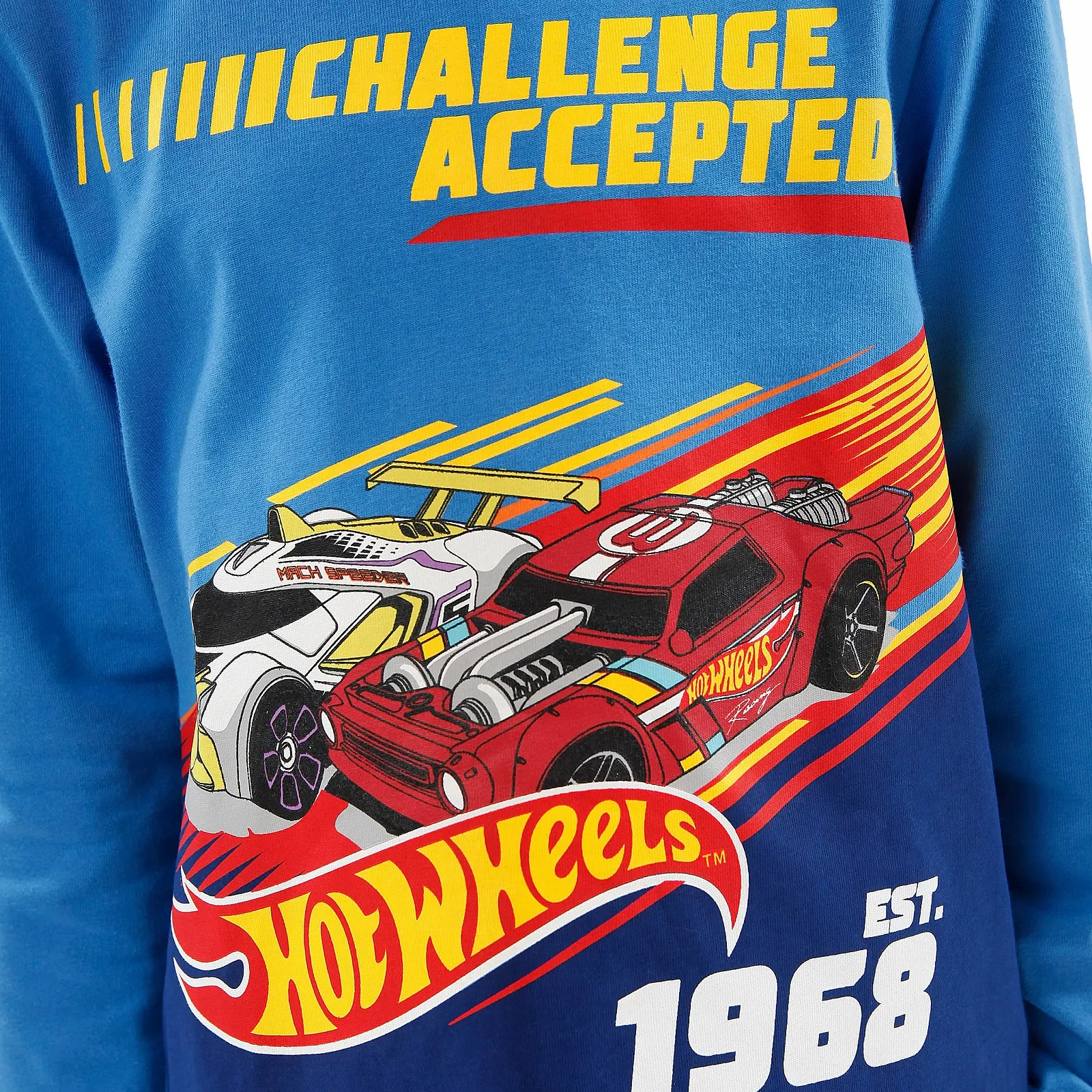 Пижама Hot Wheels с машинками, для мальчиков, с длинными рукавами, фото №3