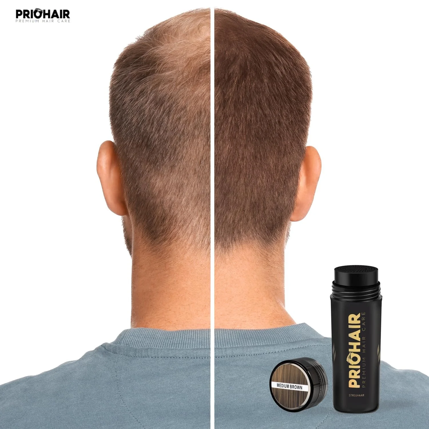 Пудра для волосся PRIOHAIR Root Powder для миттєвого загущення волосся для чоловіків і жінок, фото №5