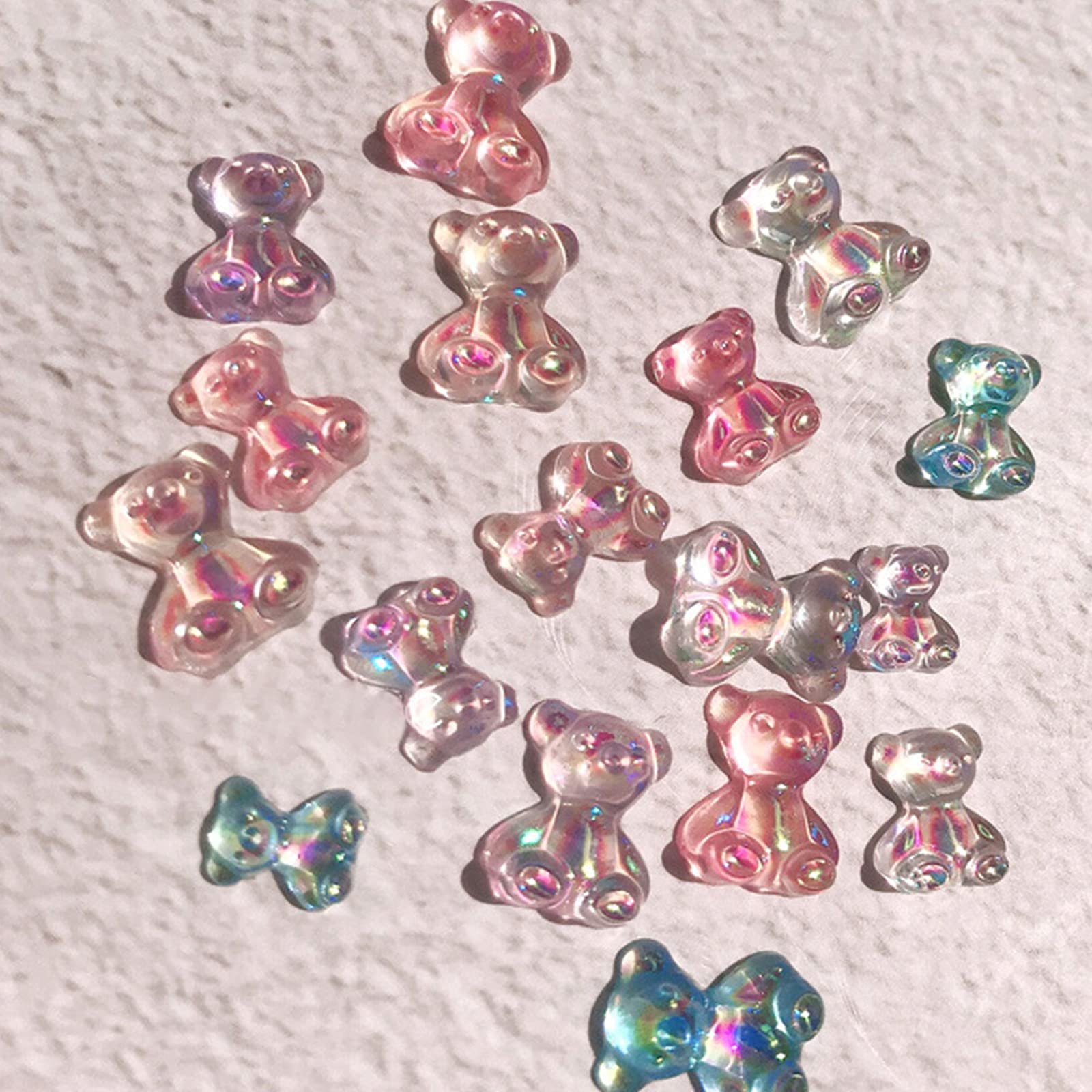 Ведмедики, Набір 48 шт, Різнокольорові, Смола, 3D Кристали, фото №8 Ведмедики, Набір 48 шт, Різнокольорові, Смола, 3D Кристали, фото №8