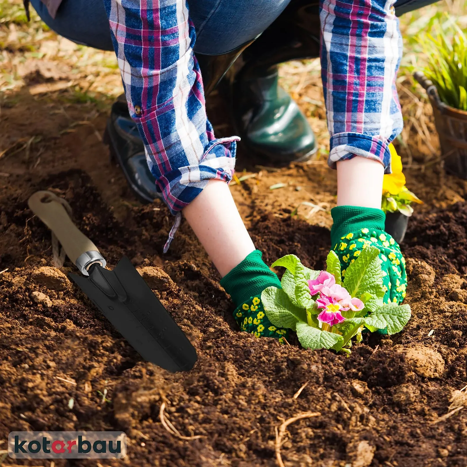 Лопата совковая Kotarbau Mini для пересадки с мерной шкалой, стальной, тяжелой конструкции, фото №5 Лопата совковая Kotarbau Mini для пересадки с мерной шкалой, стальной, тяжелой конструкции, фото №5