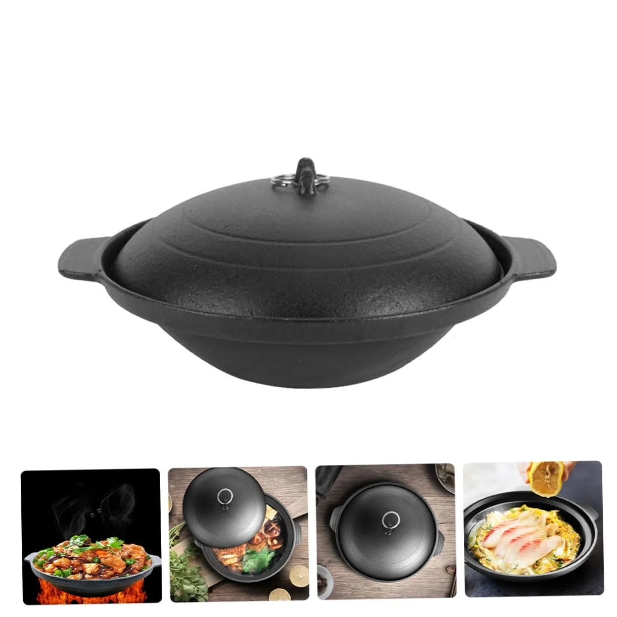 Кастрюля VALICLUD керамическая для риса желтая термостойкая глиняная, фото №4