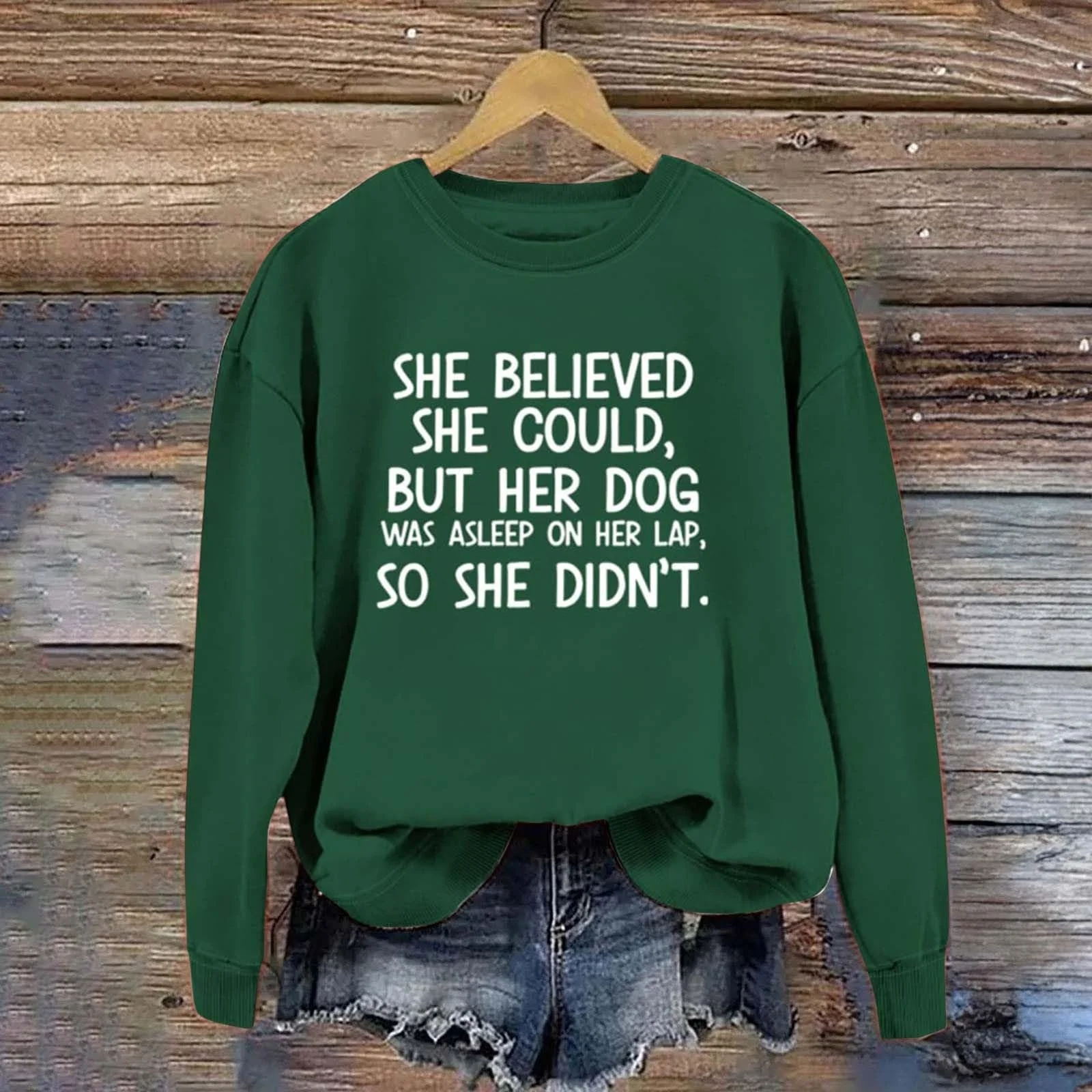 Женский свитшот Athletic Work Jackets Valentines Day 2025 Designs She Could But Her Dog Was Asleep On Her Funny Saying Dog Mom, фото №3 Женский свитшот Athletic Work Jackets Valentines Day 2025 Designs She Could But Her Dog Was Asleep On Her Funny Saying Dog Mom, фото №3