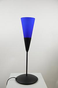 Настільна лампа IMAGE 51 см E27 Чорний/Блакитний Скло synthetic.ua - Фото 1