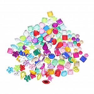 Акриловые Камни с Плоской Спинкой Набор 900 штук Уникальные Формы Для Проектов Декоративные Аксессуары - Фото 1