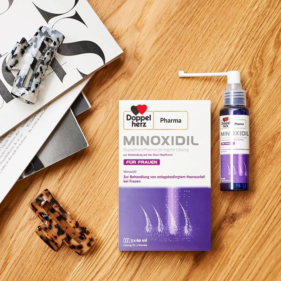 Розчин Міноксидил DoppelherzPharma 20 мг/мл (2%) для шкіри голови - Ліки для лікування випадіння волосся у жінок (3 x 60 мл), фото №7