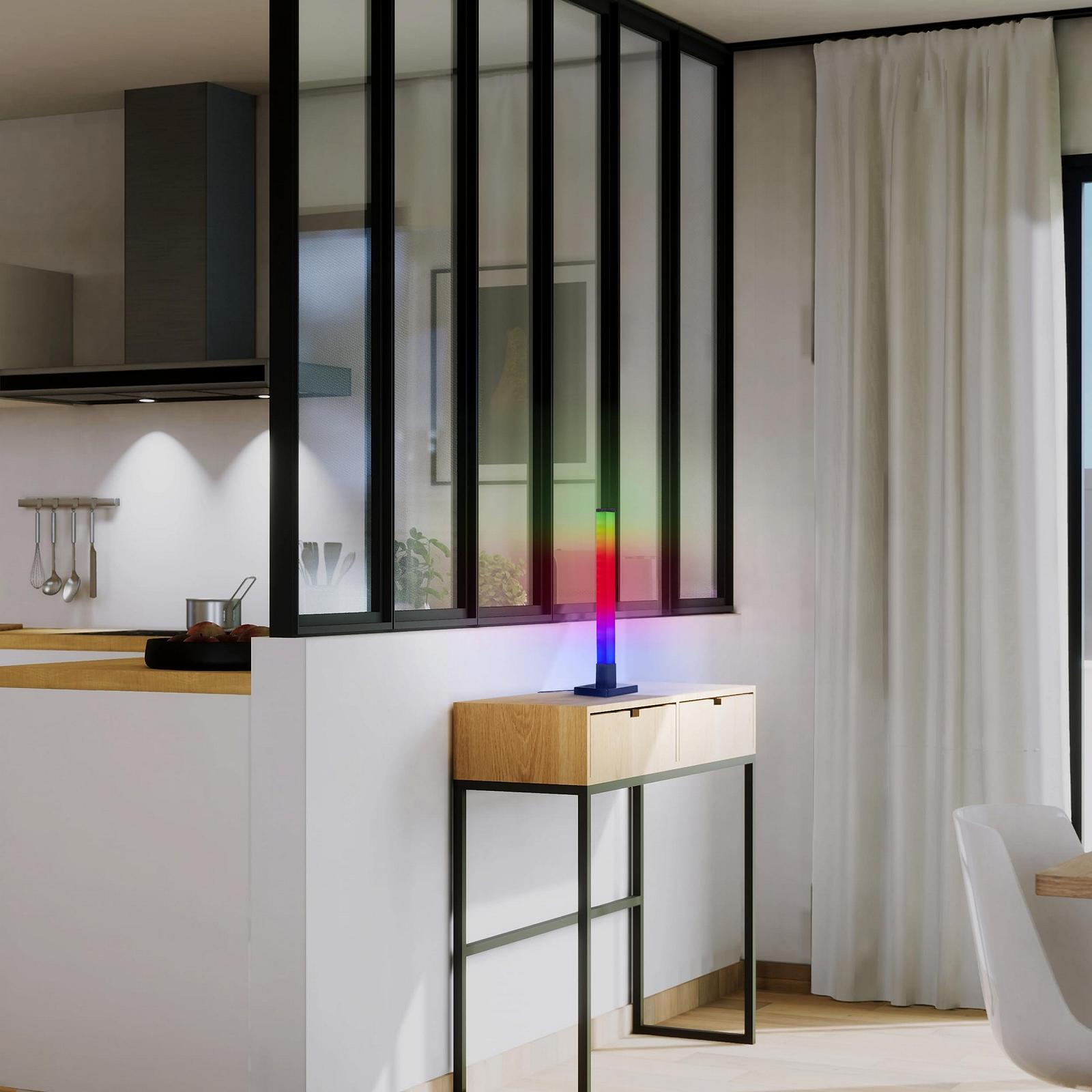 Настільна лампа Brilliant RGB LED 50 см з музичним сенсором та пультом 65 лм Чорна, фото №2