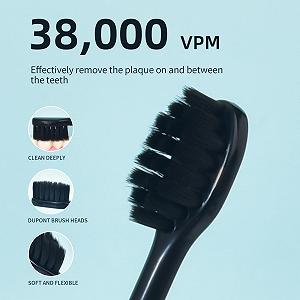 Електрична звукова зубна щітка Y-Kelin Dupont, таймер на 2 хвилини, 5 режимів чищення з функцією відбілювання Чорна synthetic.ua - Фото 1