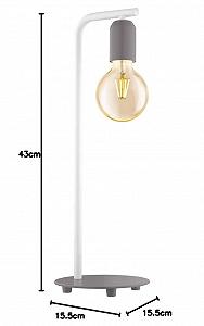 Настільна лампа Eglo ADRI-P Сталь 12 Вт Пастельний сірий Білий synthetic.ua - Фото 1