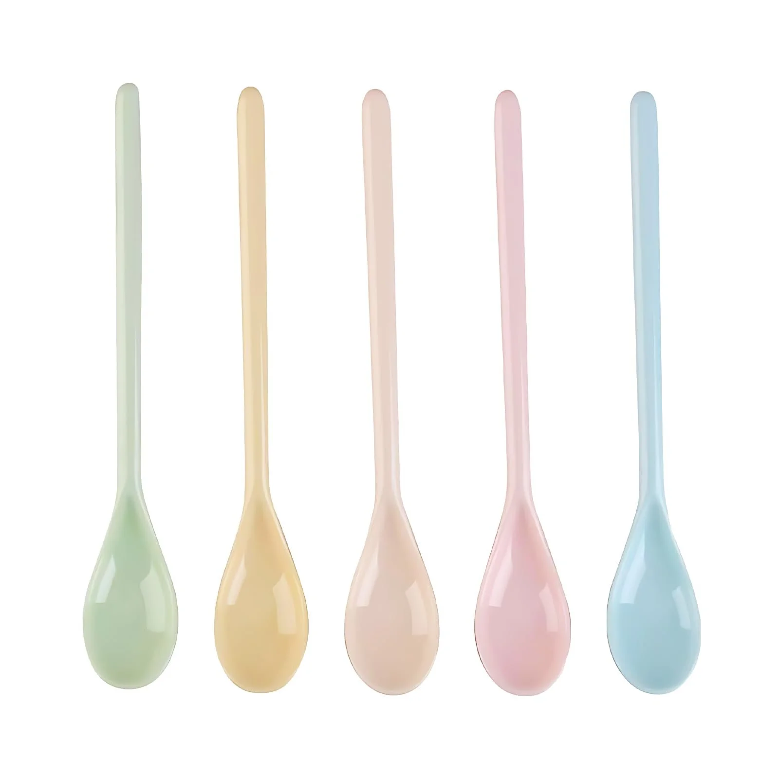 Ложка Пластиковая Цветная 18.5 см (набор 5 шт.), фото №1