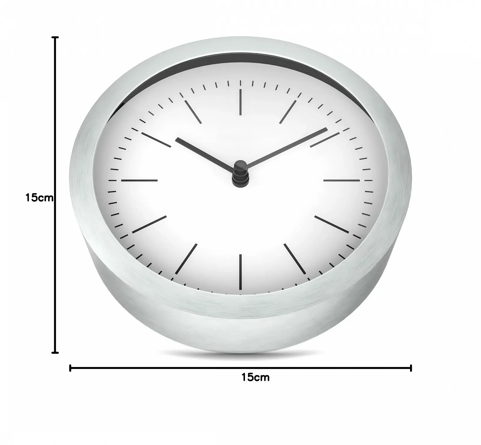 Настінний та Настільний Годинник MEBUS 2-в-1 Кварцовий Механізм 15 см Білий/Сріблястий, фото №8