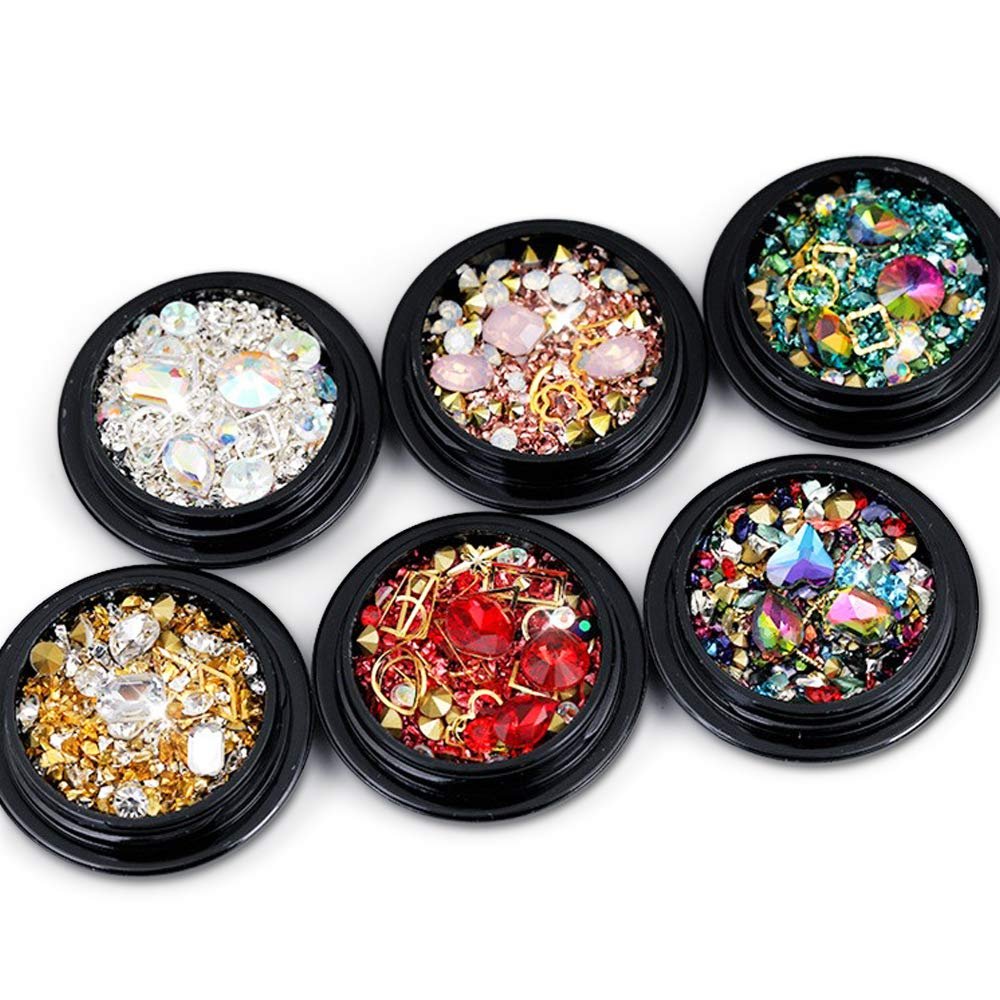 Набір для декорування нігтів стразами, блискучі діаманти перли кристали самоцвіти, фото №3