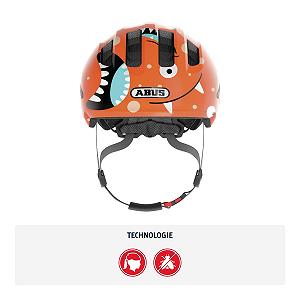 Шолом Велосипедний ABUS Smiley 3.0 Дитячий, глибока посадка, дитячий дизайн, місце для хвостика, для дівчаток і хлопчиків synthetic.ua - Фото 1